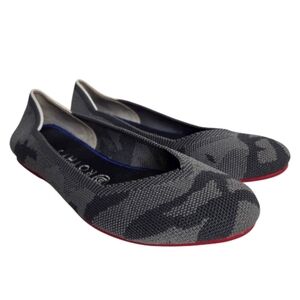 Rothy's Gray Camo Knit Ballet Flats Women's Size 8 Round Toe